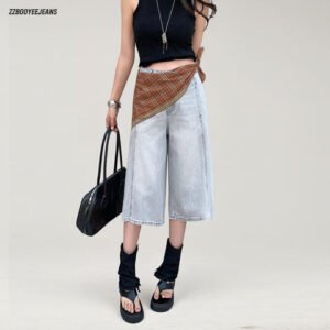 American-Style Wide-Leg Casual Denim Jeans BJ255