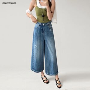 Home 6 Distressed Jeans Petite Women Shorts — Drapey High-end AZ198