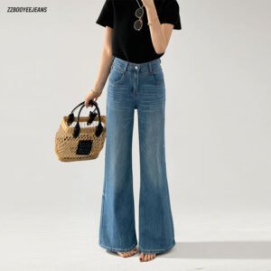 Micro-Elastic Quick Dry Pencil Jeans — High-Waist Slimming 76222
