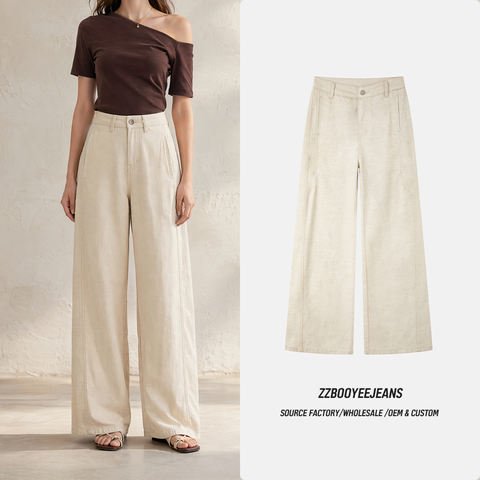 Linen Lyocell Vintage Wide-Leg Pants 1 Linen Lyocell Vintage Wide-Leg Pants