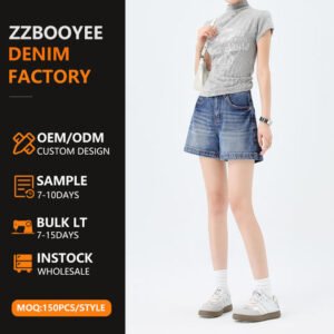 ULTRA-SOFT Denim Boot Cut Shorts — Turkish-Washed 8695